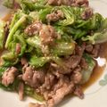 sacching's cooksnap of when they made 春キャベツと豚こまのスタミナ炒め.