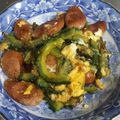 クックEGIVJ7☆'s cooksnap of when they made ☀ゴーヤとベーコンの卵とじチャンプルー☀.