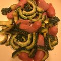 花花里's cooksnap of when they made ゴーヤとウィンナーの炒めもの.