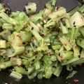 ☆lalapin☆'s cooksnap of when they made かぶの茎を使ってもぅ1品♪茎のゴマ油炒め.