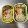 Chaaa_room's cooksnap of when they made ちいかわうさぎおにぎり弁当！.