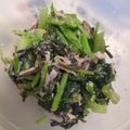 Keeton's cooksnap of when they made からし菜のツナ昆布和え.