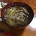 Ruriluru's cooksnap of when they made 肉吸い（牛肉のお吸い物）.