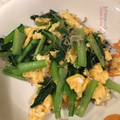 かずくん☆'s cooksnap of when they made 小松菜とたまごとじゃこの炒め✿.