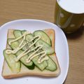 ﾋﾟﾛﾐ♡'s cooksnap of when they made きゅうりトースト☆超シンプル☆.