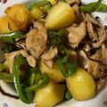 クック8IL6MP☆'s cooksnap of when they made 豚肉じゃがいもピーマン塩昆布炒め.