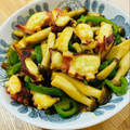 naohyw's cooksnap of when they made タコ・舞茸・ピーマンの簡単カレー野菜炒め.