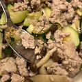 みそな☆'s cooksnap of when they made 挽肉とズッキーニ(茄子)のナンプラー丼.