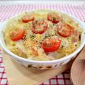在宅勤務のおじさん's cooksnap of when they made 焼きプチトマトとむきえびマカロニグラタン.