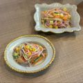 たべものにっき　tabemono's cooksnap of when they made ごま香る魚肉ソーセージ入りカラフルサラダ.