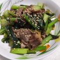 くむちん's cooksnap of when they made 小松菜と牛肉のニンニク炒め❤️.