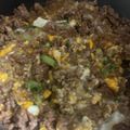 蜜柑の花's cooksnap of when they made ごはんがすすむ!!甘辛ミンチの卵とじ.