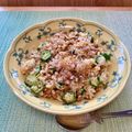 ビートルズ食堂's cooksnap of when they made 最強の納豆とオクラのねばねば炒飯.
