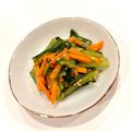 悠LOVE航's cooksnap of when they made 10分♪小松菜とにんじんのごま味噌炒め.