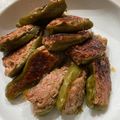 だい☆あお☆まり's cooksnap of when they made 豚挽肉でジュワ～！甘辛ピーマンの肉詰め♡.
