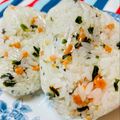 U☆kaoru's cooksnap of when they made パパっと簡単♪混ぜ込み鮭&ごま油おにぎり.