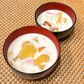 なつき☆ミ's cooksnap of when they made サツマイモとベーコンのミルクみそ汁.
