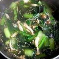 Kill Buss's cooksnap of when they made 小松菜とわかめの中華風スープ.