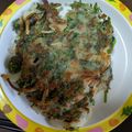 みちばたの花's cooksnap of when they made もっちり美味しい♪玉ねぎと春菊のチヂミ.