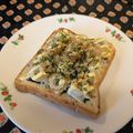 龍青空ママ's cooksnap of when they made しらす＊海苔＊竹輪のトースト.
