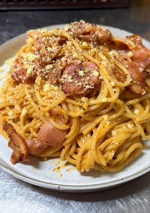濃厚ピリ辛カルボナーラ-レシピのメイン写真