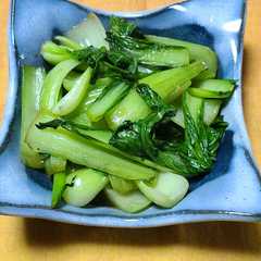 รูปของ チンゲン菜の生姜醤油炒め