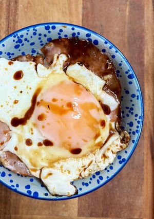 ハムエッグ丼　〜都を駆け抜ける〜-レシピのメイン写真
