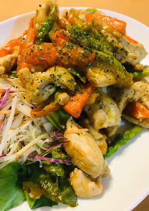 鶏肉＆アスパラガスのオイスターソース炒め-レシピのメイン写真