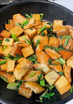 鶏むねと厚揚げの照り焼き風-レシピのメイン写真