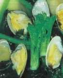 菜の花とあさりの中華風スープ