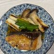 ブリの照り焼き風白ネギとキノコを添えて
