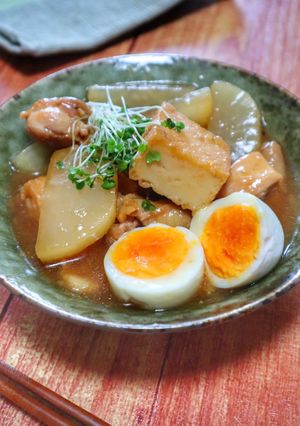 煮込み10分♪鶏大根厚揚げの煮物-レシピのメイン写真