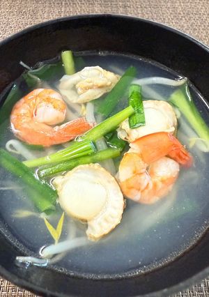 魚介とにらもやしスープ😻-レシピのメイン写真