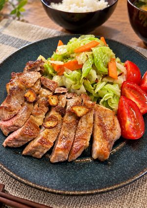 ご飯に合う！和風ガーリックポークソテー-レシピのメイン写真