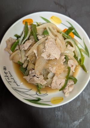 豚肉の玉ねぎピーマン炒め-レシピのメイン写真