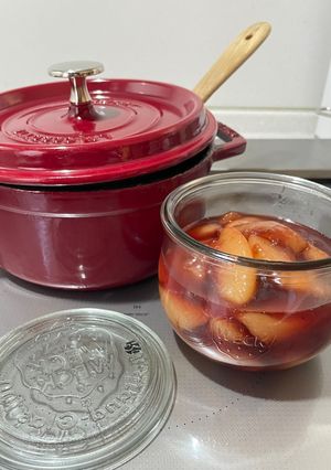 STAUBで桃のコンフィチュール-レシピのメイン写真