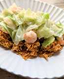 そのままチキンラーメンの野菜あんかけ
