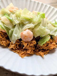 そのままチキンラーメンの野菜あんかけ-レシピのメイン写真