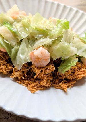 そのままチキンラーメンの野菜あんかけ-レシピのメイン写真