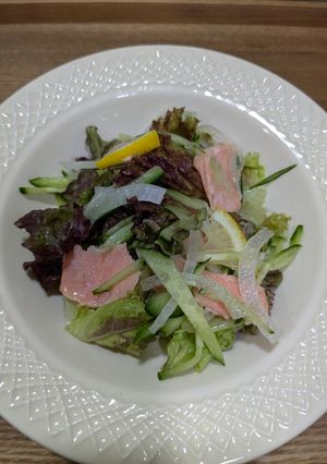 鮭とレモンのサラダ-レシピのメイン写真