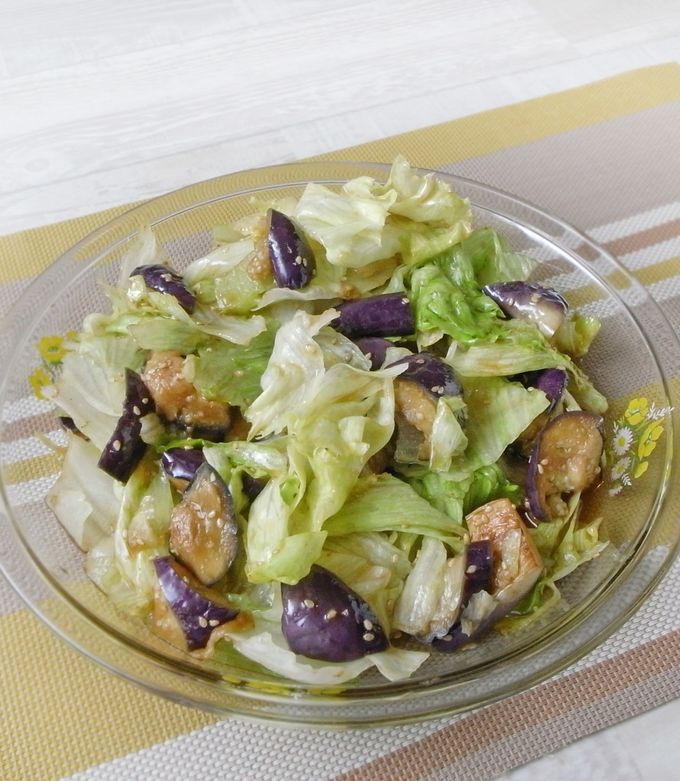 焼ナスじゅわ～！なすとレタスの中華サラダ by moj