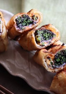 赤からし菜の蕾と油揚げの包み焼き-レシピのメイン写真
