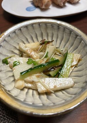 【居酒屋風】長芋と胡瓜の梅肉和えサラダ-レシピのメイン写真