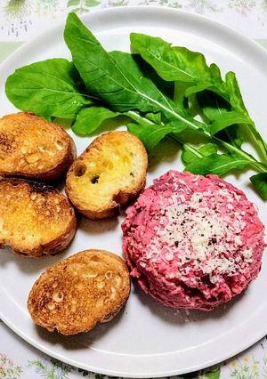 簡単副菜！ジャガイモビーツのポテトサラダ-レシピのメイン写真