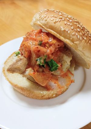 鶏のキムチソースバーガー-レシピのメイン写真