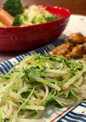 節約❗️レンチンもやしと豆苗炒め-レシピのメイン写真