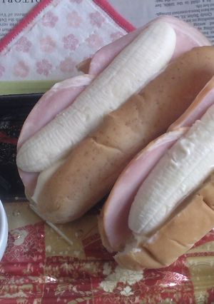 お手軽ホットロールV3〜ハムバナナ白菜漬-レシピのメイン写真