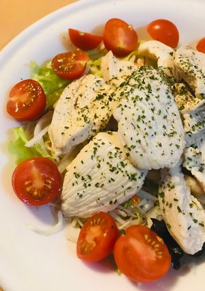 シンプルチキン●鶏肉の塩炒めサラダ仕立て-レシピのメイン写真