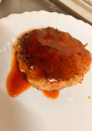 バーベキューソースのハンバーグ-レシピのメイン写真