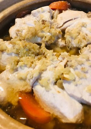 鍋の素＋●生姜味噌風味の鶏煮込みうどん鍋-レシピのメイン写真